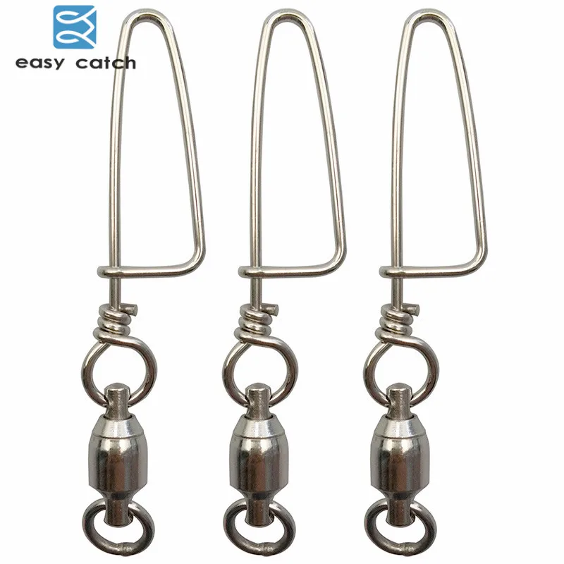 Easy Catch 3pcs Ball Bearing Fishing Swivel With Coastlock Snap Silver Stainless Steel Hard Fishing Lure Connector Accessories
Easy Catch 3pcs Ball Bearing Fishing Swivel With Coastlock Snap Silver Stainless Steel Hard Fishing Lure Connector Accessories