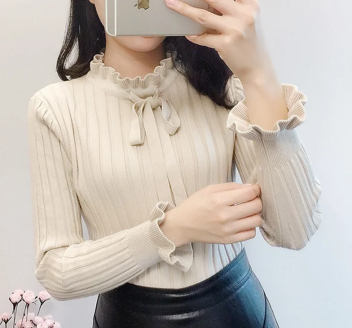 Autumn Winter Women Sweater Pullover Casual Warm Women Clothes Ladies Long Sleeve Bow Bodycon Knitted Pit O-neck stand neck
Autumn Winter Women Sweater Pullover Casual Warm Women Clothes Ladies Long Sleeve Bow Bodycon Knitted Pit O-neck stand neck