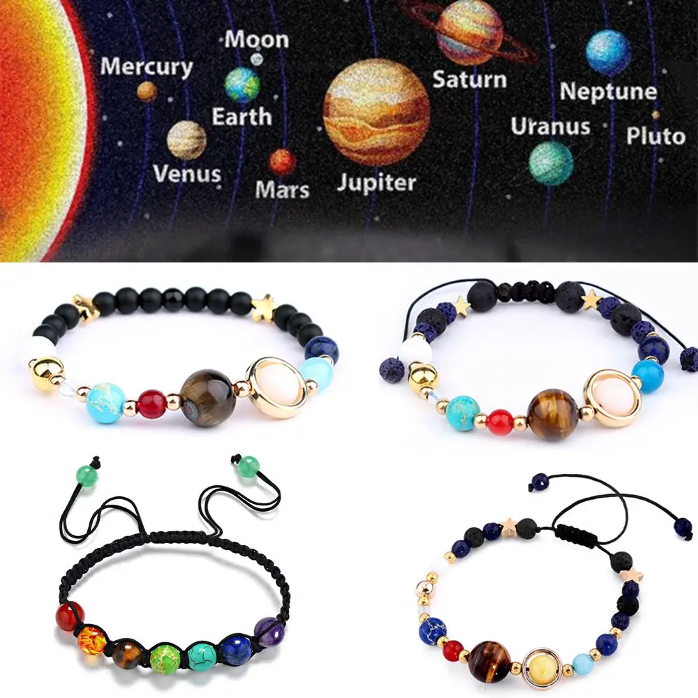 1Pcs Bracelet Fashion Universe Galaxy the Eight Planets Solar System Guardian Star Natural Stone Beads Bracelet Bangle Jewelry
1Pcs Bracelet Fashion Universe Galaxy the Eight Planets Solar System Guardian Star Natural Stone Beads Bracelet Bangle Jewelry
