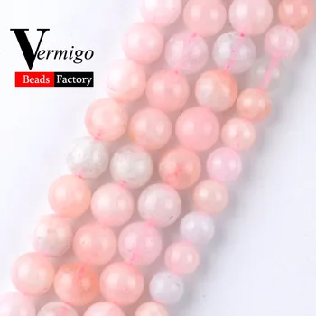 Wholesale Pink Morgan Natural Gem Stone Beads Round Minerals Loose Beads For Jewelry 6 8 10 mm Pick Size Diy Bracelet 15"
Wholesale Pink Morgan Natural Gem Stone Beads Round Minerals Loose Beads For Jewelry 6 8 10 mm Pick Size Diy Bracelet 15"