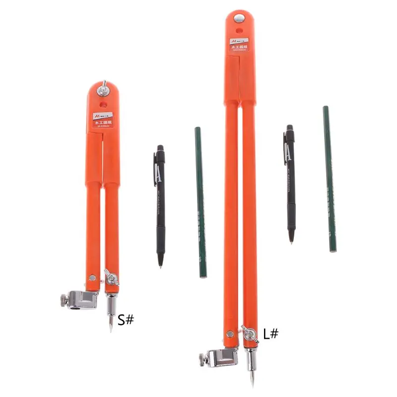 Carpenter Precision Pencil Compasses Large Diameter Adjustable Dividers Edge Marking Scribing Compass
Carpenter Precision Pencil Compasses Large Diameter Adjustable Dividers Edge Marking Scribing Compass
