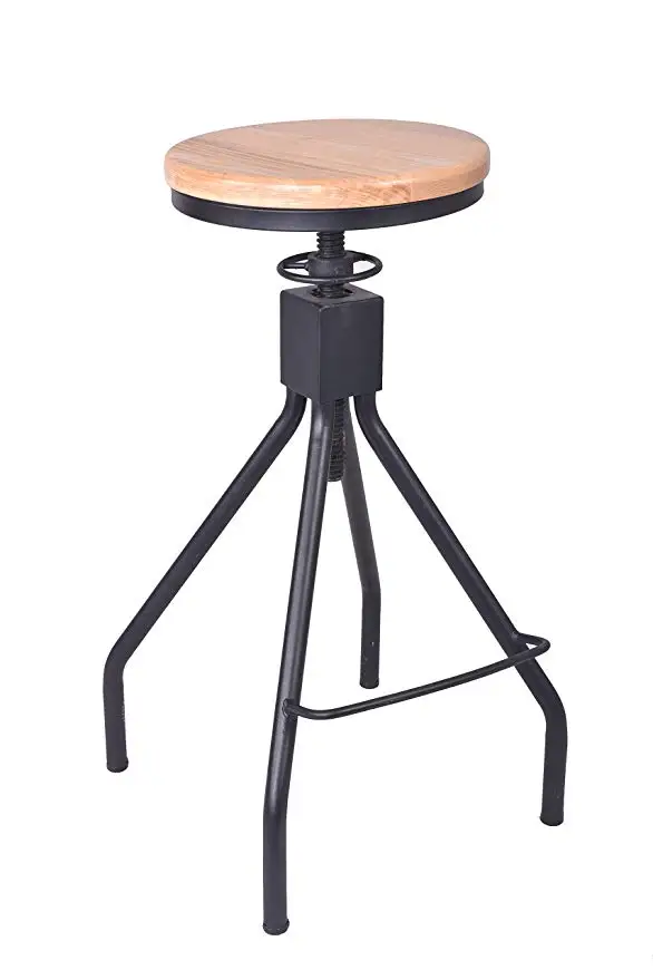 Height Adjustable Bar Stools Seat Swivel Wood and Metal Counter Height Bar Chairs Industrial Style Chairs
Height Adjustable Bar Stools Seat Swivel Wood and Metal Counter Height Bar Chairs Industrial Style Chairs