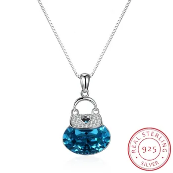 Lekani Original Crystals From Swarovski Bag Pendant Necklace For Women 925 Sterling Silver Collares Lovers Valentine's Day Gift
Lekani Original Crystals From Swarovski Bag Pendant Necklace For Women 925 Sterling Silver Collares Lovers Valentine's Day Gift