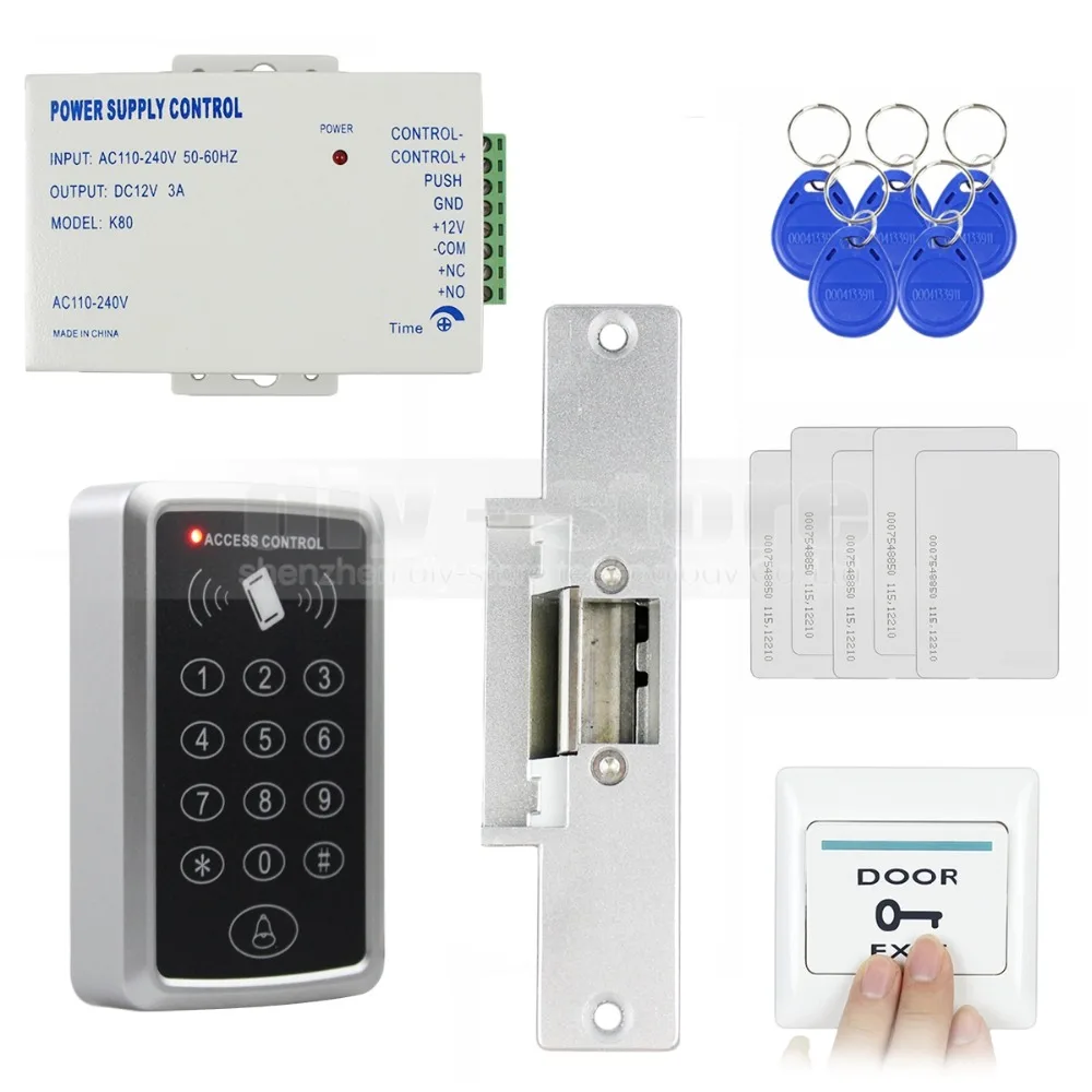 DIYSECUR 125 кГц RFID считыватель паролей, клавиатура, система контроля доступа, полный комплект + Электрический замок + блок питания
DIYSECUR 125 кГц RFID считыватель паролей, клавиатура, система контроля доступа, полный комплект + Электрический замок + блок питания