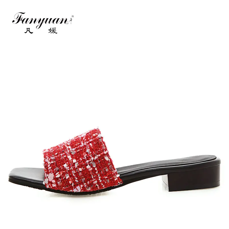 Fanyuan Fashion Mixed Colors Shallow Low Heels Summer Slides Black Outside Peep Toe Ladies Slippers Women Mules Shoes
Fanyuan Fashion Mixed Colors Shallow Low Heels Summer Slides Black Outside Peep Toe Ladies Slippers Women Mules Shoes