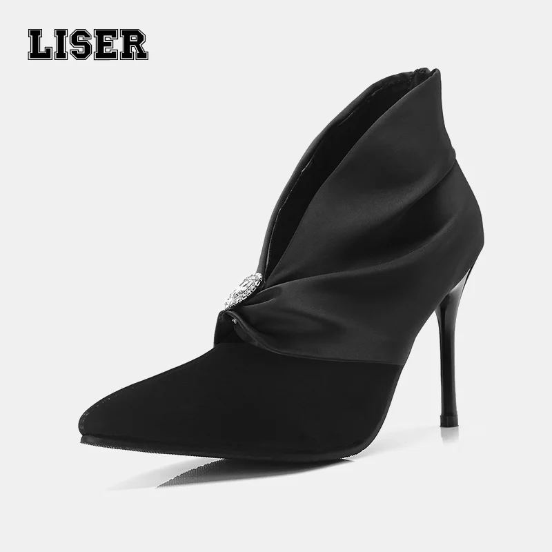 booties 2019 woman elegant satin upper super high stiletto wedding party ankle boots sexy pointed toe burgundy dress shoes
booties 2019 woman elegant satin upper super high stiletto wedding party ankle boots sexy pointed toe burgundy dress shoes