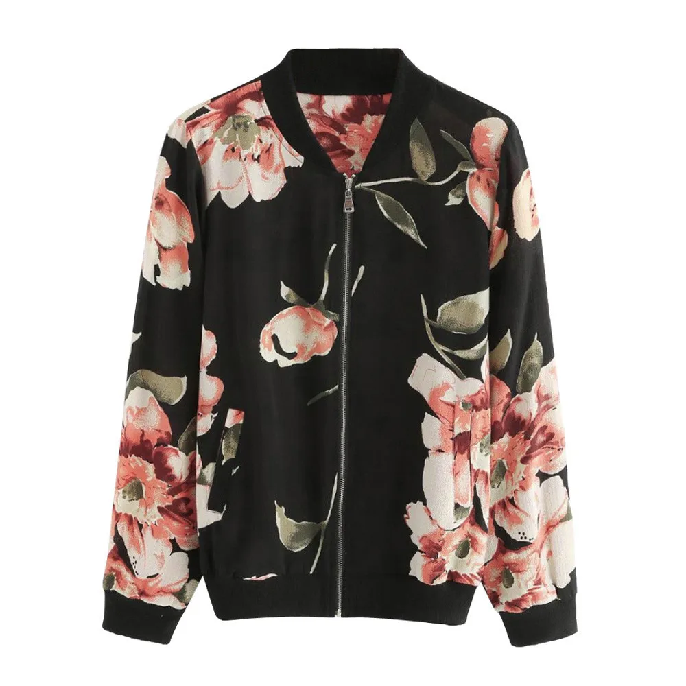 Women Coat Fashion Ladies Retro Floral Zipper Up Bomber Jacket Casual Coat Autumn Outwear Women Clothes 2018 Feminino Tops 1j21*
Women Coat Fashion Ladies Retro Floral Zipper Up Bomber Jacket Casual Coat Autumn Outwear Women Clothes 2018 Feminino Tops 1j21*