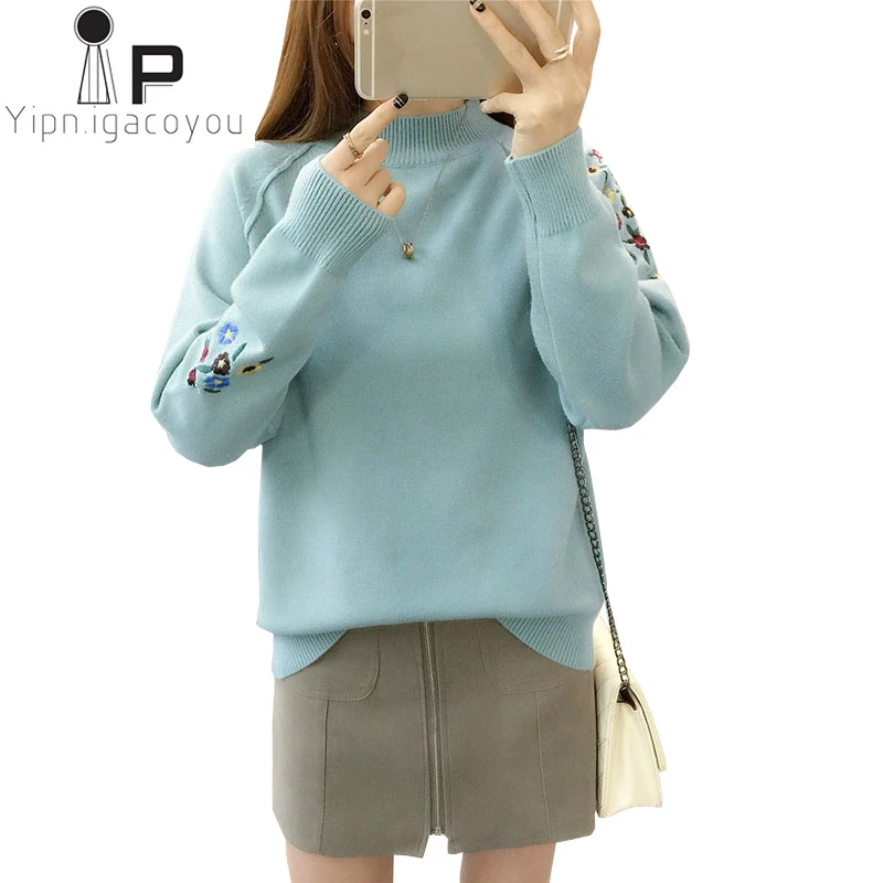 Harajuku Knitting Sweater Women Embroidery Turtleneck Pullover Big size Slim Warm Winter White Tops Women Knitwear Casual Jumper
Harajuku Knitting Sweater Women Embroidery Turtleneck Pullover Big size Slim Warm Winter White Tops Women Knitwear Casual Jumper