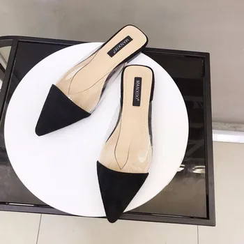 New Pointed Toe Shallow Mouth Stitching Transparent Plastic Women'S Shoes Slides Low Heel Non-Slip Slippers Women'S Slippers
New Pointed Toe Shallow Mouth Stitching Transparent Plastic Women'S Shoes Slides Low Heel Non-Slip Slippers Women'S Slippers