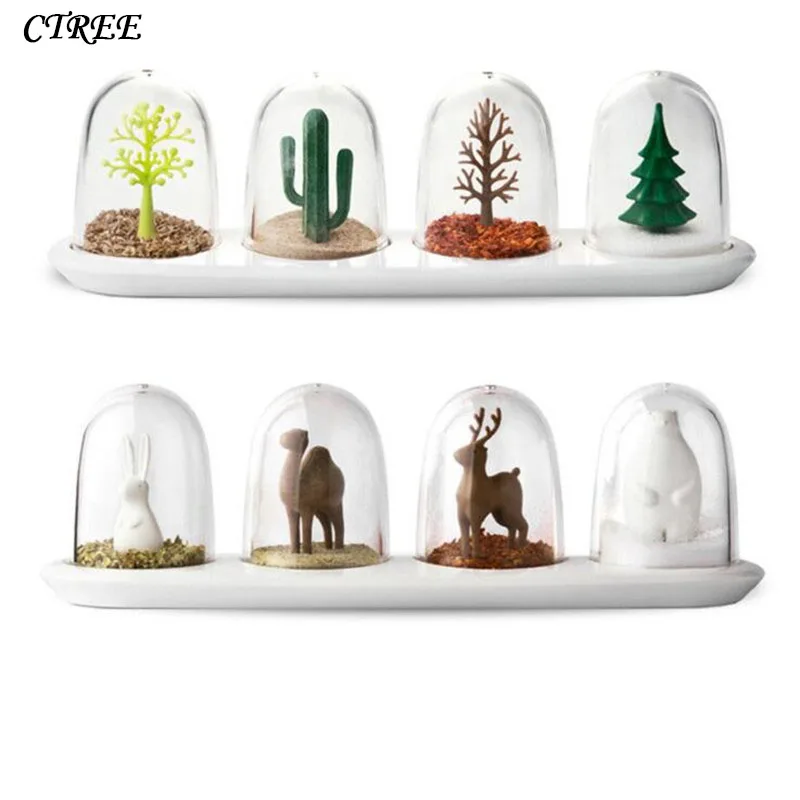 CTREE 4pcs/Set Spice Tools Round Transparent Seasoning Box Cute Animal Four Seasons For Spices Storage Salt Shaker Kitchen C800
CTREE 4pcs/Set Spice Tools Round Transparent Seasoning Box Cute Animal Four Seasons For Spices Storage Salt Shaker Kitchen C800