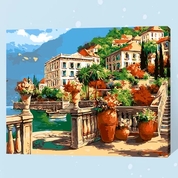 DIY Painting By Numbers Acrylic Paint By Number seaside vila HandPainted Oil Painting On Canvas For Home Decor free shipment
DIY Painting By Numbers Acrylic Paint By Number seaside vila HandPainted Oil Painting On Canvas For Home Decor free shipment