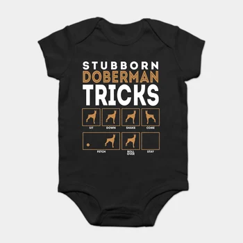 Baby Onesie Baby Bodysuits kid t shirt Funny novelty Stubborn Doberman Pinschers Dog Tricks Graphic Tee G
Baby Onesie Baby Bodysuits kid t shirt Funny novelty Stubborn Doberman Pinschers Dog Tricks Graphic Tee G