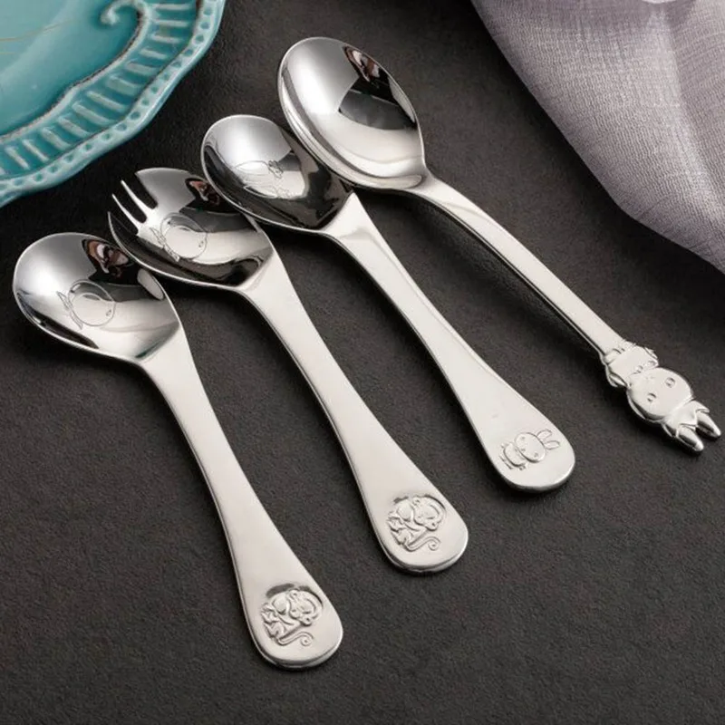 Creative Children's Stainless Steel Fork Spoon Cute Cartoon Bunny Spoon Baby Learning Food Training Tableware Utensils
Creative Children's Stainless Steel Fork Spoon Cute Cartoon Bunny Spoon Baby Learning Food Training Tableware Utensils