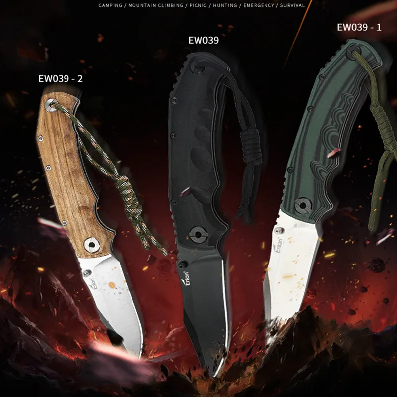 58-60HRC Enlan EW039 8cr13 G10 or Wood Handle Folding knife Survival Camping tool Hunting Pocket Knife tactical edc outdoor tool
58-60HRC Enlan EW039 8cr13 G10 or Wood Handle Folding knife Survival Camping tool Hunting Pocket Knife tactical edc outdoor tool
