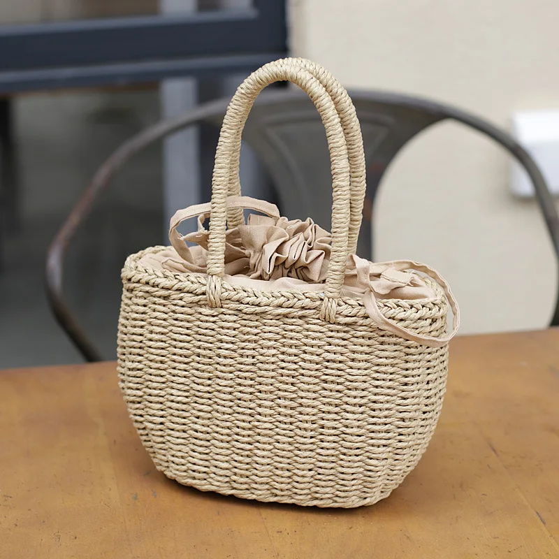 Hand-woven Beach Bag In Korean Edition Simple Holiday Grass Handbag Summer Leisure Fashion Vegetable Basket
Hand-woven Beach Bag In Korean Edition Simple Holiday Grass Handbag Summer Leisure Fashion Vegetable Basket