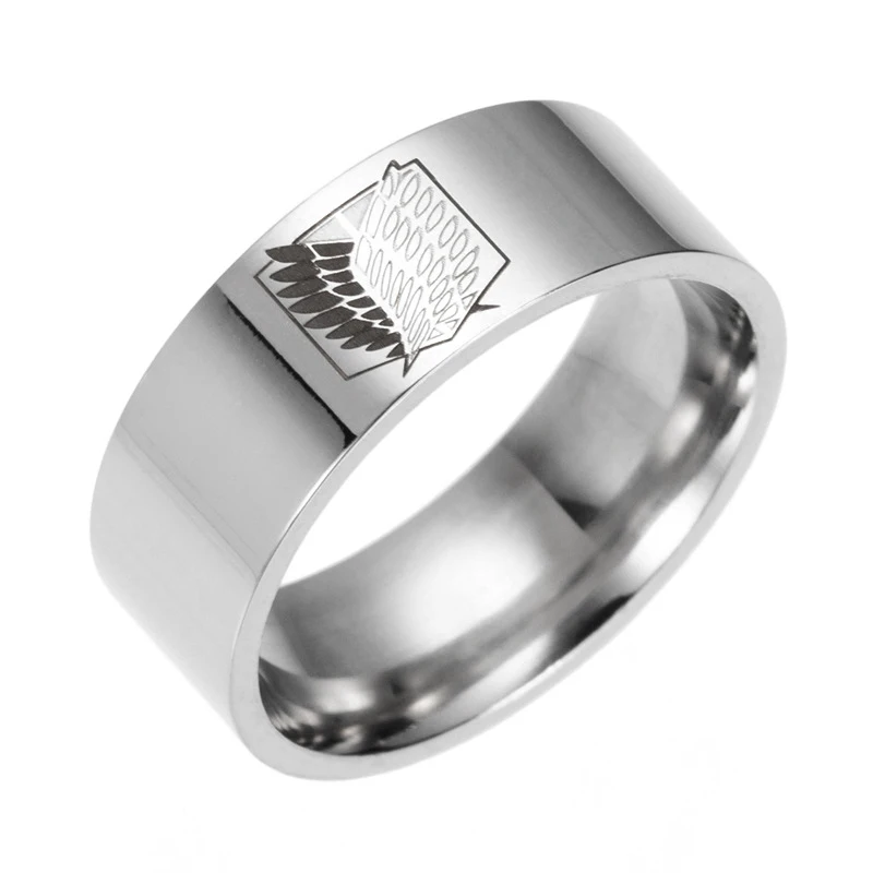 Fashion Anime Attack On Titan Silver Ring Giant Legion Flag Cosplay Stainless steel Ring For Anime Fans gifts
Fashion Anime Attack On Titan Silver Ring Giant Legion Flag Cosplay Stainless steel Ring For Anime Fans gifts