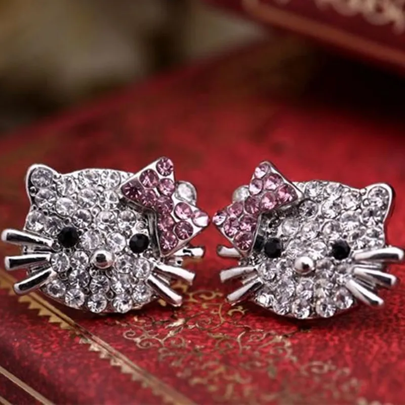 Free shipping 20pcs/lot Wholesale lovly hello kitty earring studs all rhinestone kt earrings for girls
Free shipping 20pcs/lot Wholesale lovly hello kitty earring studs all rhinestone kt earrings for girls