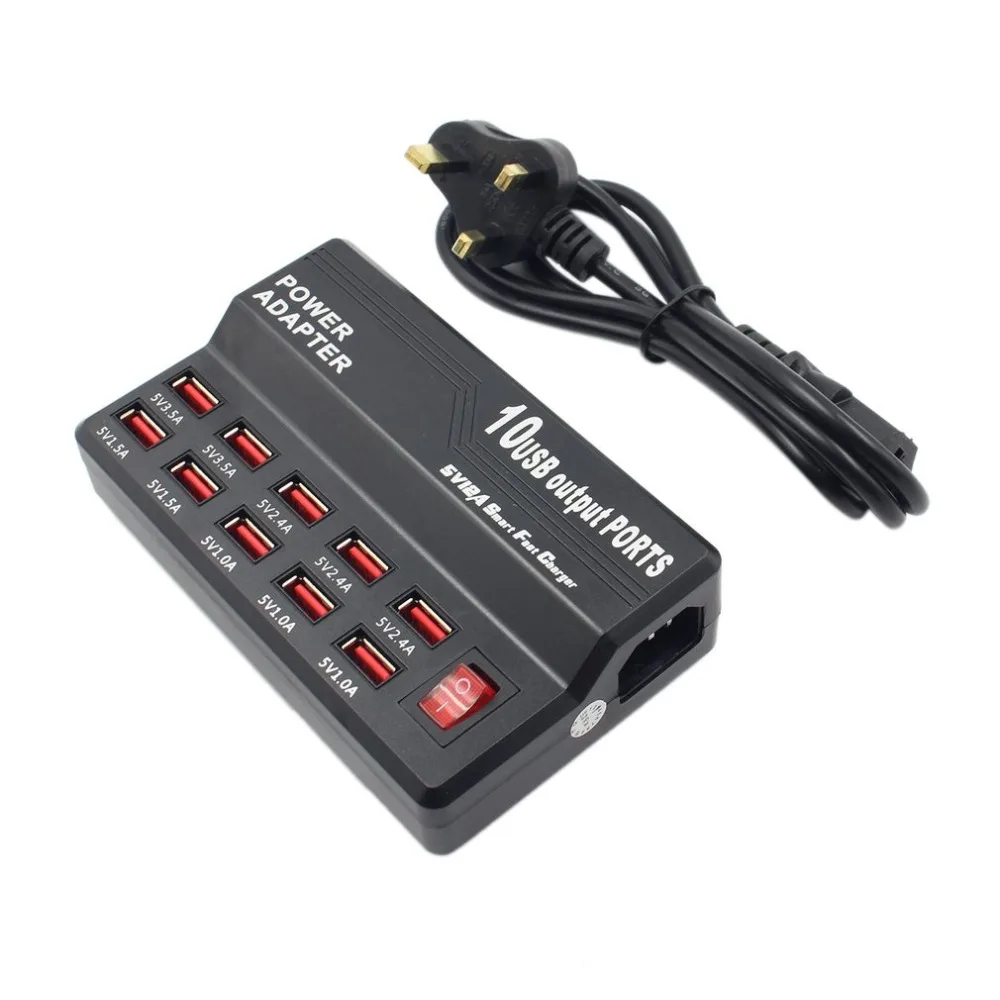 10 Ports USB Hub AC To DC USB Charger 5V 12A Home Travel Fast Charger Multi-functional AC Power Adapter For Tablet Smartphone
10 Ports USB Hub AC To DC USB Charger 5V 12A Home Travel Fast Charger Multi-functional AC Power Adapter For Tablet Smartphone