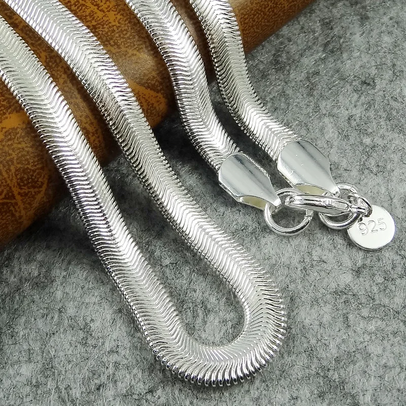 6MM 16-24inches promotions Price Beautiful 925 sterling silver WOMEN MEN Cute chain necklace high quality fashion jewelry
6MM 16-24inches promotions Price Beautiful 925 sterling silver WOMEN MEN Cute chain necklace high quality fashion jewelry