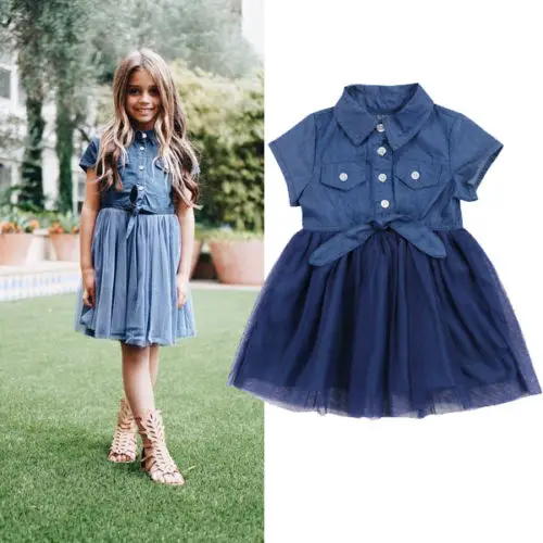 2-7Y Toddler Kids Baby Floral Girls Clothes Lace Dress Jeans Short Sleeve Princess Denim Dress
2-7Y Toddler Kids Baby Floral Girls Clothes Lace Dress Jeans Short Sleeve Princess Denim Dress
