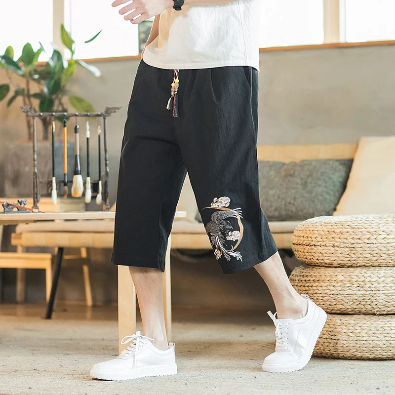 Summer Straight Calf-Length Pants Embroidery Men's Pants Elastic Waist Large Size Calf-Length Pants
Summer Straight Calf-Length Pants Embroidery Men's Pants Elastic Waist Large Size Calf-Length Pants