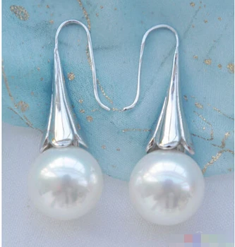 Women's Wedding 12mm round white shell pearl Morning glory hook earring real jewelry earrings
Women's Wedding 12mm round white shell pearl Morning glory hook earring real jewelry earrings
