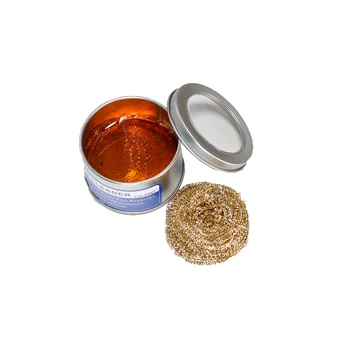 08C High Rosin Flux Tools Soldering Iron Tip Cleaner Welding Solder Iron Tip Copper Ball Cleaner
08C High Rosin Flux Tools Soldering Iron Tip Cleaner Welding Solder Iron Tip Copper Ball Cleaner