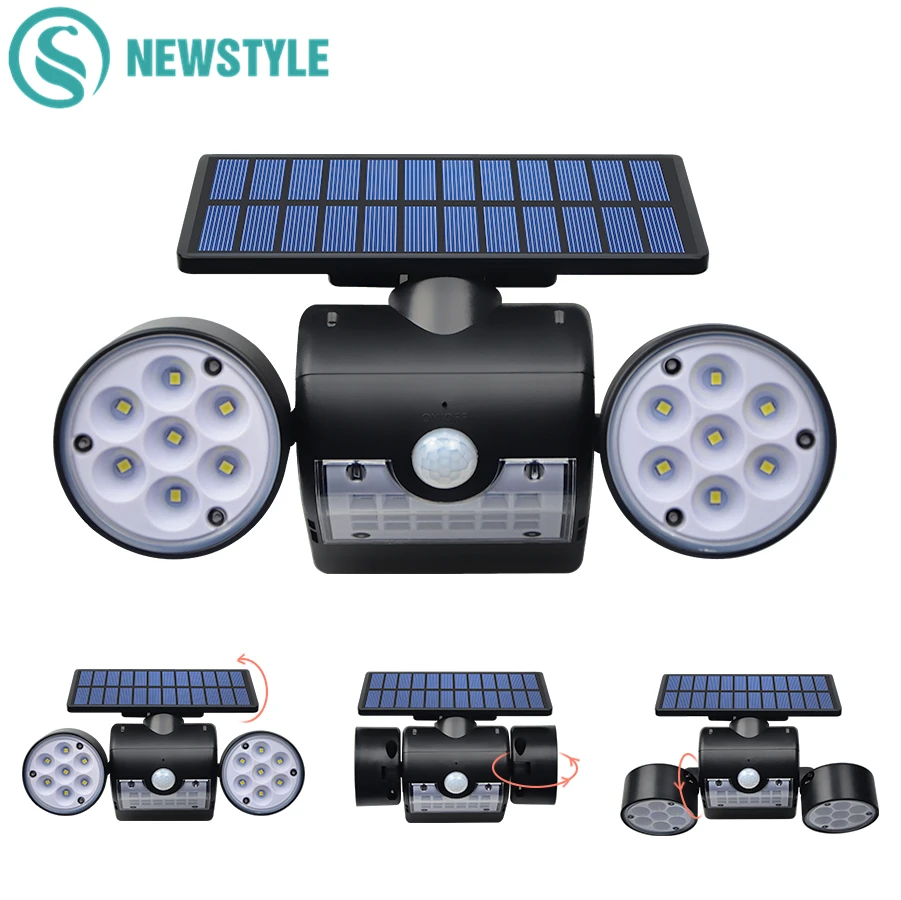 3 Head Outdoor Solar LED Lights 30 Led Rotatable Motion Sensor Waterproof Spotlights For Wall Yard Garden Garage Driveway
3 Head Outdoor Solar LED Lights 30 Led Rotatable Motion Sensor Waterproof Spotlights For Wall Yard Garden Garage Driveway