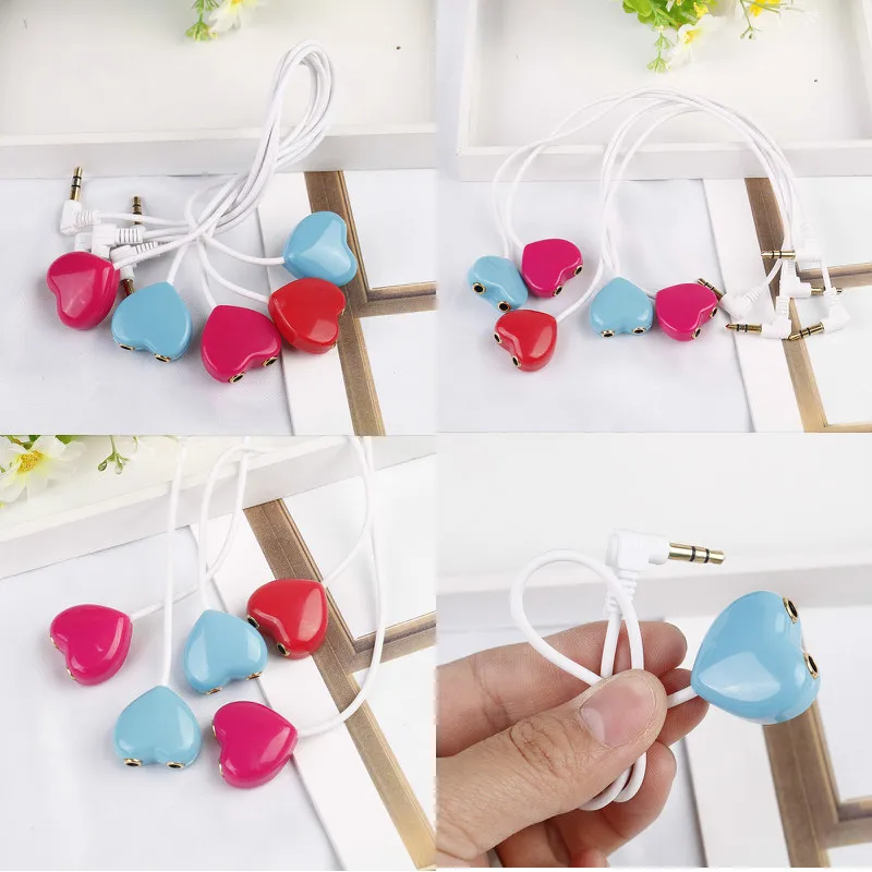 One Point Two Heart Audio Cable 3.5mm Headphone Splitter Music Sharing Earphone Audio Plug Line Extension Cable Adapter
One Point Two Heart Audio Cable 3.5mm Headphone Splitter Music Sharing Earphone Audio Plug Line Extension Cable Adapter