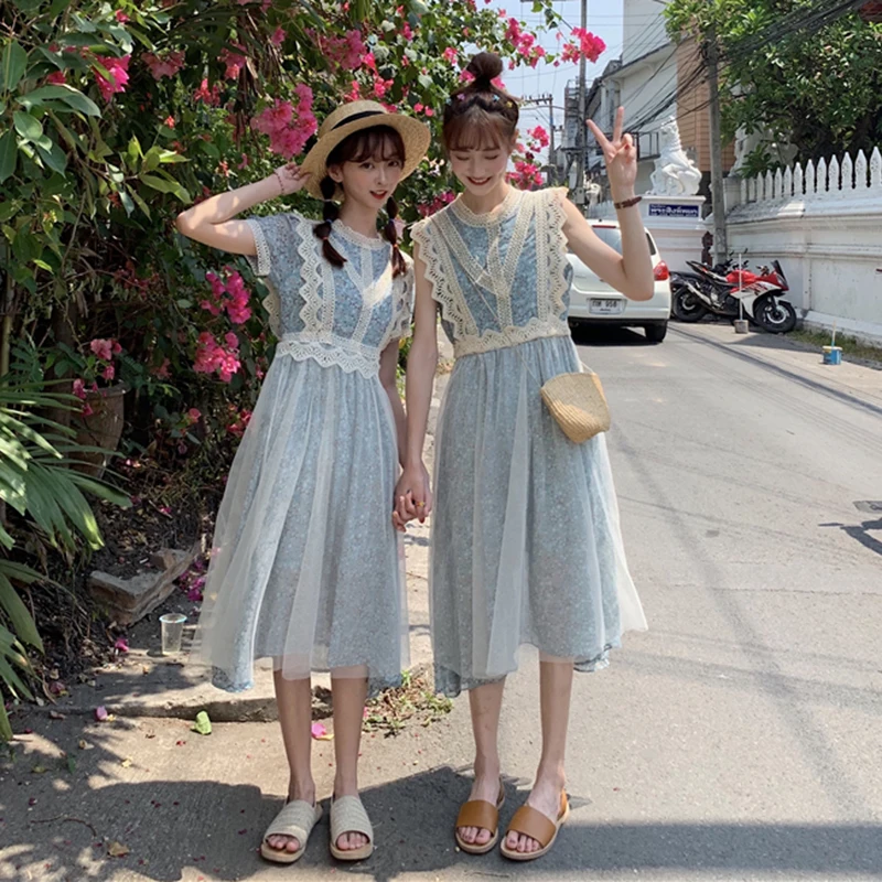 Women Summer Floral Print Lace Mesh Princess Dress Sundress Boho Beach Holiday Party High Waist Short A-line Dress Vestidos 
Women Summer Floral Print Lace Mesh Princess Dress Sundress Boho Beach Holiday Party High Waist Short A-line Dress Vestidos