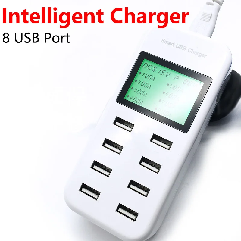 8 Port Smart USB Charger Hub with LCD 40W Multi-Port USB Charging Station USB Wall Travel Charger for Smartphone Tablets
8 Port Smart USB Charger Hub with LCD 40W Multi-Port USB Charging Station USB Wall Travel Charger for Smartphone Tablets