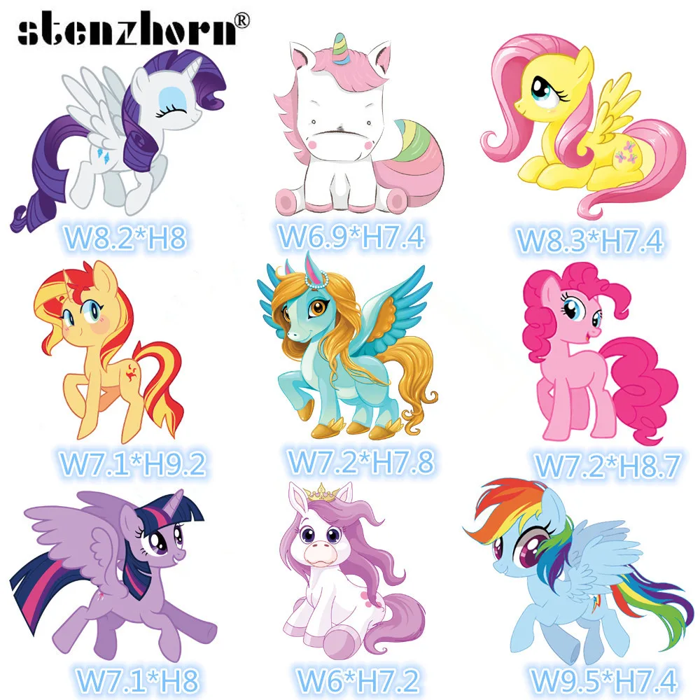 (10 PCS)Cartoon My Little Pony Iron On Patches for Clothing Heat Transfers For Kids Child clothes Diy Ironing Stickers
(10 PCS)Cartoon My Little Pony Iron On Patches for Clothing Heat Transfers For Kids Child clothes Diy Ironing Stickers