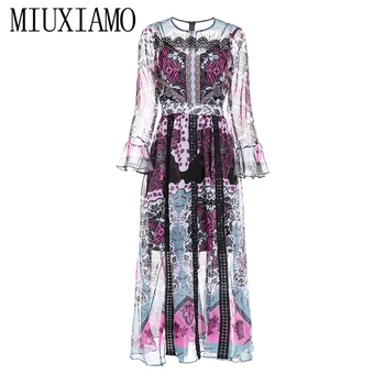 MIUXIMAO High Quality 2019 Summer&spring Luxurious Party Dress Flowers Print Eleghant Lace Casual Long Dress Women vestido
MIUXIMAO High Quality 2019 Summer&spring Luxurious Party Dress Flowers Print Eleghant Lace Casual Long Dress Women vestido
