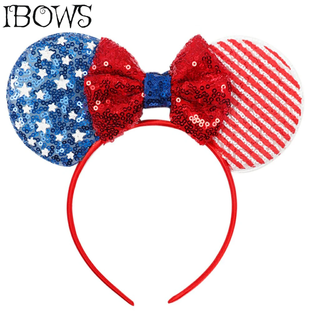 Hair Accessories 4th of July Headband for Girls Sequin Flag Mouse Ears Hairbands Independence Day Kids Headwear
Hair Accessories 4th of July Headband for Girls Sequin Flag Mouse Ears Hairbands Independence Day Kids Headwear