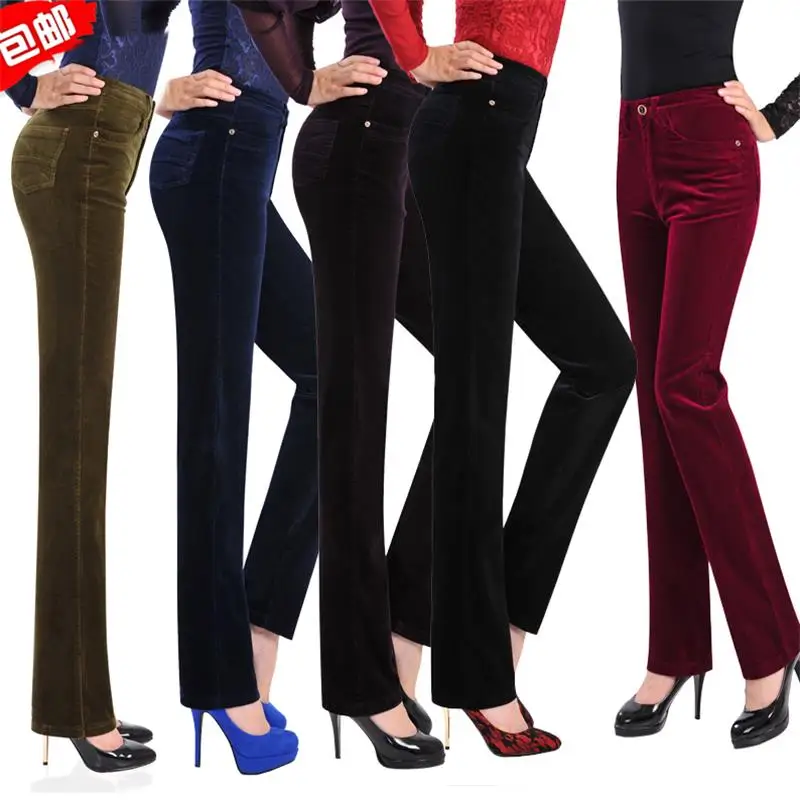 Free Shipping Women's Autumn Corduroy Straight Pants Ladys High Waist Business casual Candy Color Plus Size trousers Size 27-38
Free Shipping Women's Autumn Corduroy Straight Pants Ladys High Waist Business casual Candy Color Plus Size trousers Size 27-38