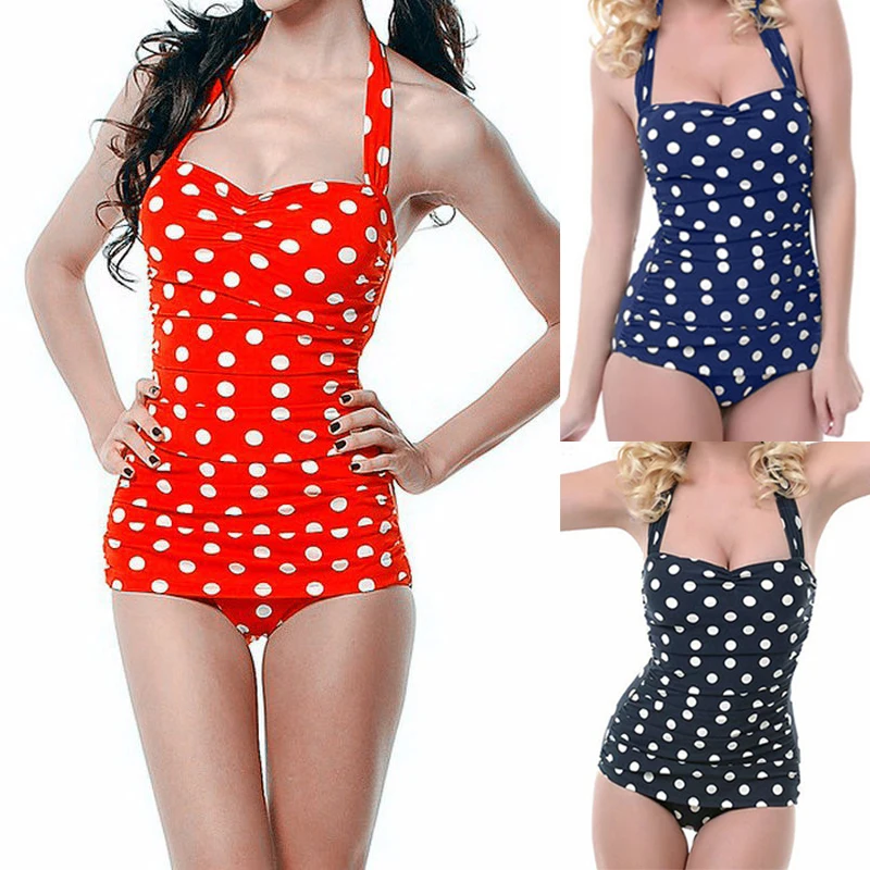 YCDYZ Large Size One Piece Swimsuit Push Up Swimwear Women Retro Vintage Polka Dot Halter Bandage Monokini Swim Bathing Suits
YCDYZ Large Size One Piece Swimsuit Push Up Swimwear Women Retro Vintage Polka Dot Halter Bandage Monokini Swim Bathing Suits