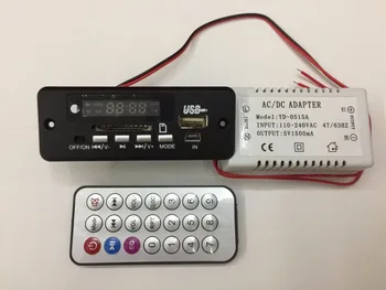 5V / 1.5A power adapter Bluetooth MP3 audio decoder board with 3W*2 amplifier Radio AUX charging hands-free calling sounds
5V / 1.5A power adapter Bluetooth MP3 audio decoder board with 3W*2 amplifier Radio AUX charging hands-free calling sounds