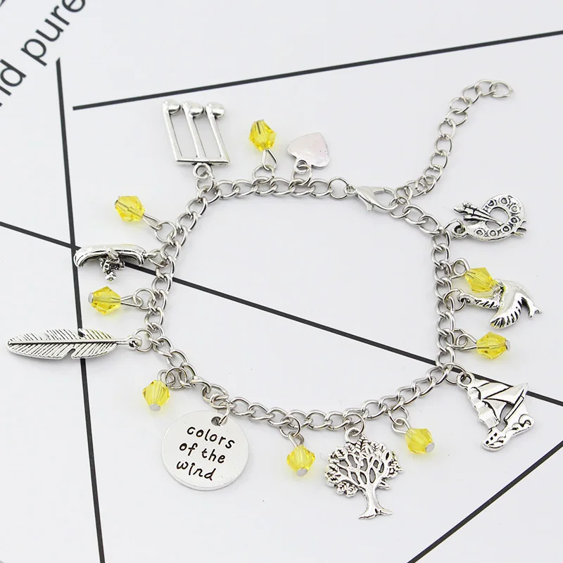 Fashion Cartoon Movie Jewelry Pocahontas Bracelet Colors Of The Wind Bangle For Women Girls Crystal Beads Charm Bracelets
Fashion Cartoon Movie Jewelry Pocahontas Bracelet Colors Of The Wind Bangle For Women Girls Crystal Beads Charm Bracelets