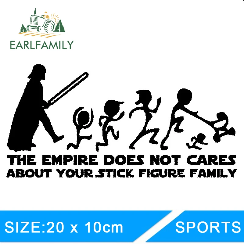 EARLFAMILY 20cm X 10cm The Empire Does Not Cares About Your Stick Figure Family Star Wars Car Sticker JDM Decal Styling
EARLFAMILY 20cm X 10cm The Empire Does Not Cares About Your Stick Figure Family Star Wars Car Sticker JDM Decal Styling