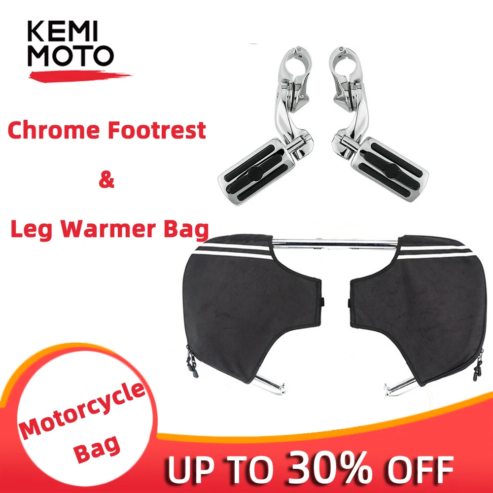 Black Engine Guard Waterproof Lowers Chaps Leg Warmer Bag + Chrome 1-1/4" 1.25" 32mm Highway Foot Pegs For Touring Motorcycle
Black Engine Guard Waterproof Lowers Chaps Leg Warmer Bag + Chrome 1-1/4" 1.25" 32mm Highway Foot Pegs For Touring Motorcycle