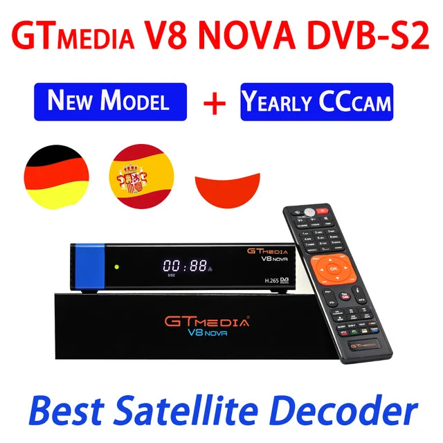 Receptor Gtmedia V8 Nova built-in WIFI power by freesat v8 super DVB-S2 Europe Cline for 3 Years TV Box Same as V9 Super
Receptor Gtmedia V8 Nova built-in WIFI power by freesat v8 super DVB-S2 Europe Cline for 3 Years TV Box Same as V9 Super