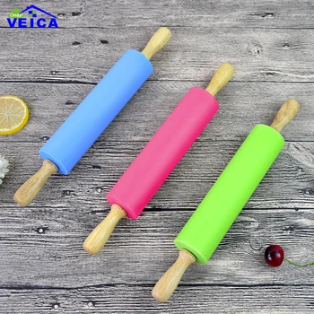 High Quality Wood Handle Silicone Fondant Rolling Pin Baking Rough Clay Pizza Pasta Roller Non Stick Cake Accessories
High Quality Wood Handle Silicone Fondant Rolling Pin Baking Rough Clay Pizza Pasta Roller Non Stick Cake Accessories