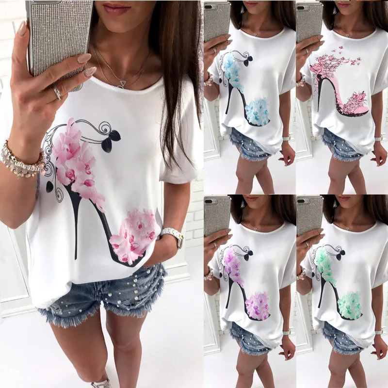 S-3XL Plus Size Women Clothing T-Shirts Short Sleeve O-Neck Casual Tops Tees 2019 Summer Print Loose Streetwear T-Shirt Pullover
S-3XL Plus Size Women Clothing T-Shirts Short Sleeve O-Neck Casual Tops Tees 2019 Summer Print Loose Streetwear T-Shirt Pullover