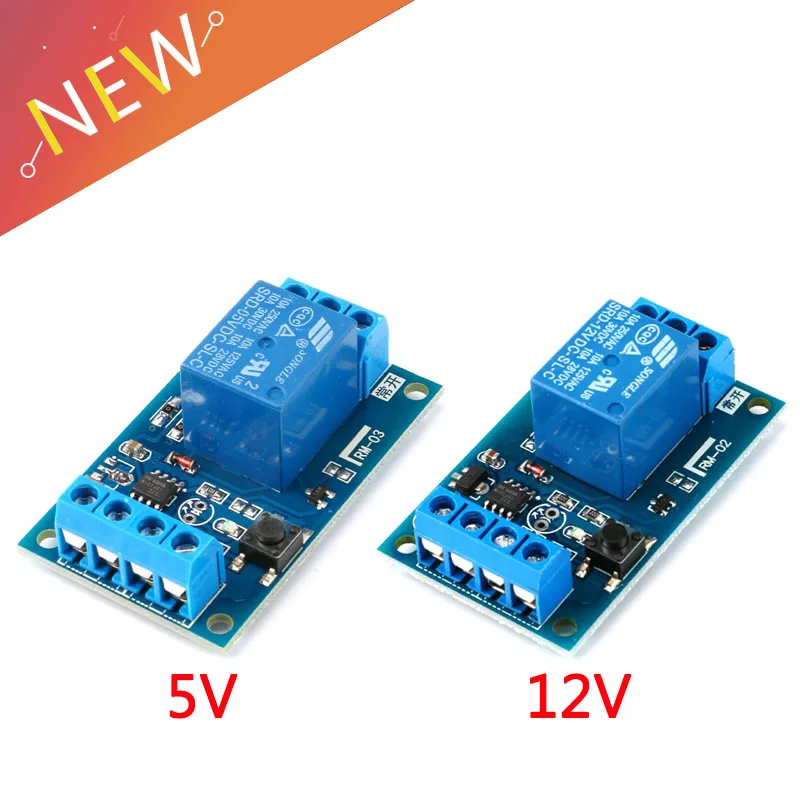 5V 12V Single Bond Button Bistable Relay Module Modified Car Start and Stop Self-Locking Switch One Key
5V 12V Single Bond Button Bistable Relay Module Modified Car Start and Stop Self-Locking Switch One Key