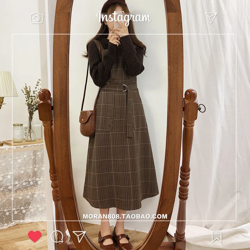 Autumn Women Dress Plaid Square Collar High Waist Vintage Chic Sleeveless Tank Long Dress Sashes Fresh Donna Vestido Mujer Abito
Autumn Women Dress Plaid Square Collar High Waist Vintage Chic Sleeveless Tank Long Dress Sashes Fresh Donna Vestido Mujer Abito