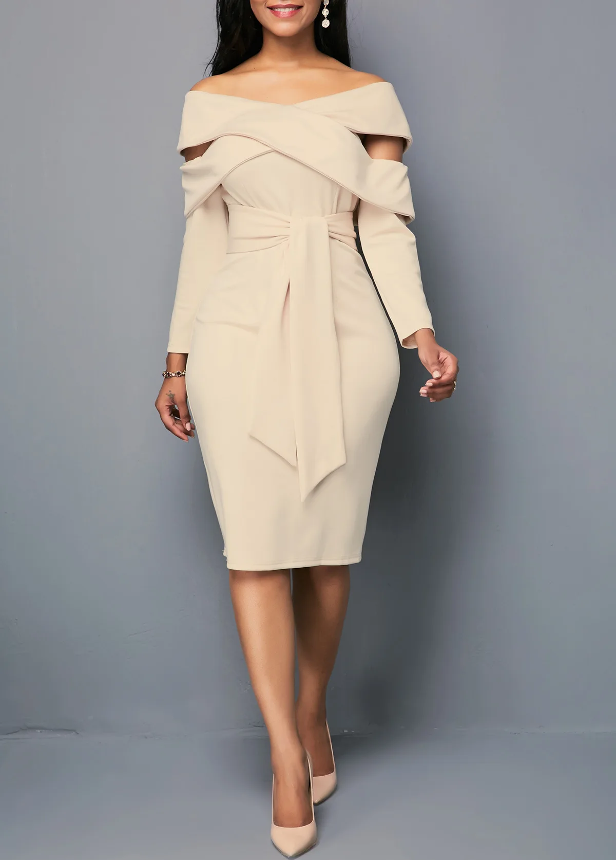 Sakazy Slash Neck Pencil Summer Dress Solid Full None Knee-length Regular Office Lady Dress Summer Dress 2019 Plus Size Dress
Sakazy Slash Neck Pencil Summer Dress Solid Full None Knee-length Regular Office Lady Dress Summer Dress 2019 Plus Size Dress