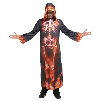 Adult Men Underworld Hell Fire Devil Costume Horror Skeleton Robe Grim Reaper Halloween Purim Party Carnival Cosplay Outfit
Adult Men Underworld Hell Fire Devil Costume Horror Skeleton Robe Grim Reaper Halloween Purim Party Carnival Cosplay Outfit