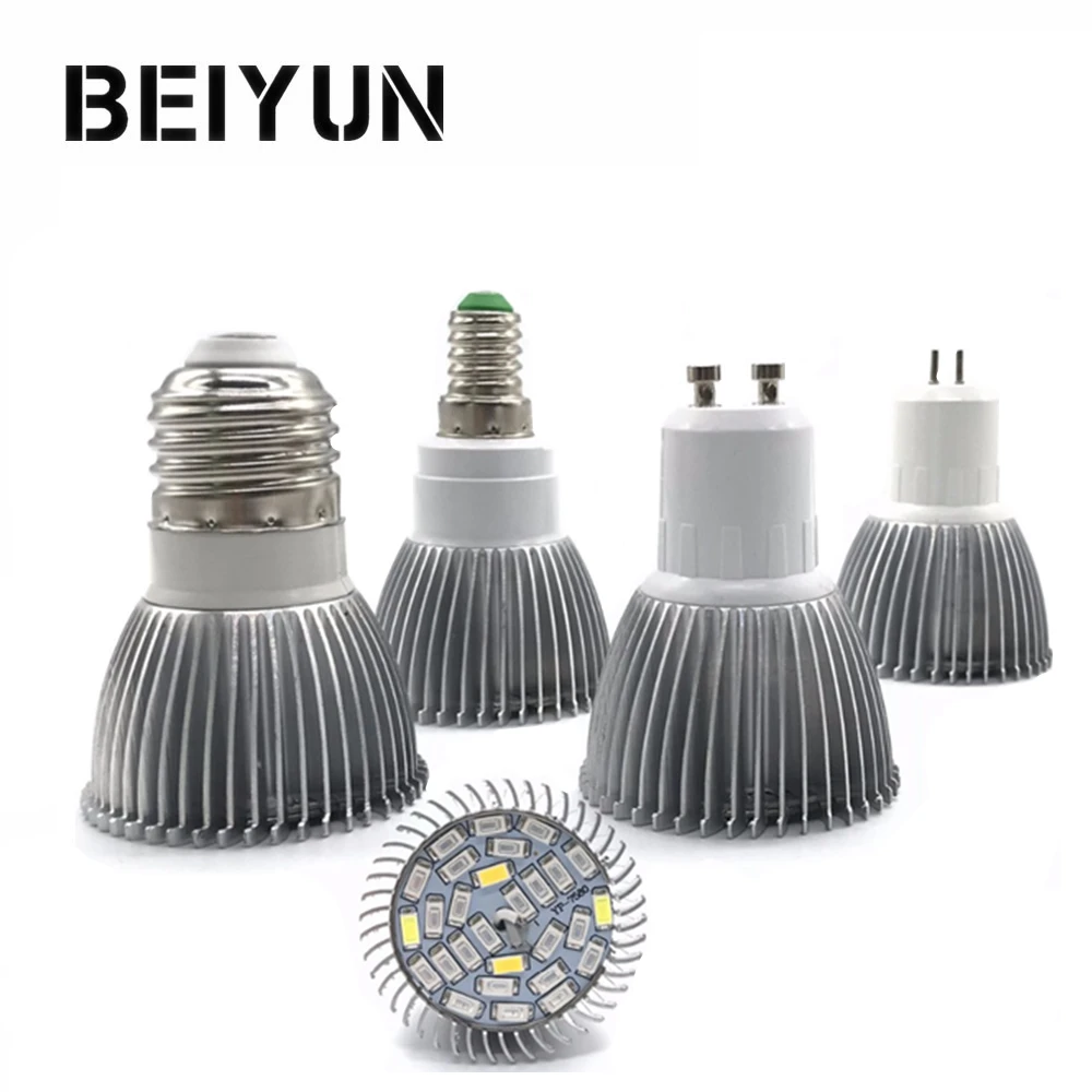 LED Grow Light Full Spectrum 5730 28LED GU10 GU5.3 E27 E14 Led Growing Lamp AC 85-265V for Hydroponics Flowers Plants Vegetables | Освещение