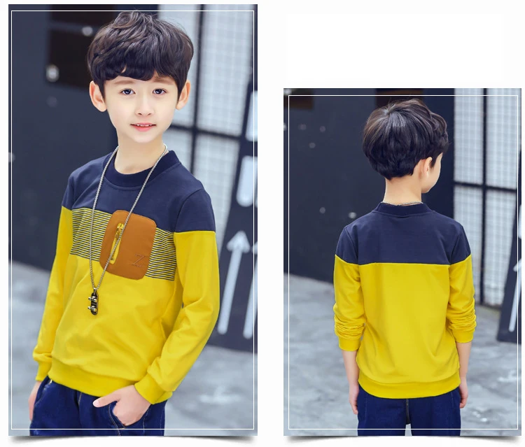 Teenage Baby Boys Cotton Long Sleeve T-Shirts For Kids Patchwork Tops Clothing Children Spring 2018 New Tees Clothes 4 5 6 7 8 9 10 11 12 13 14 15 16 years old little big boys casual t shirt for kids school tees tops clothing (6)