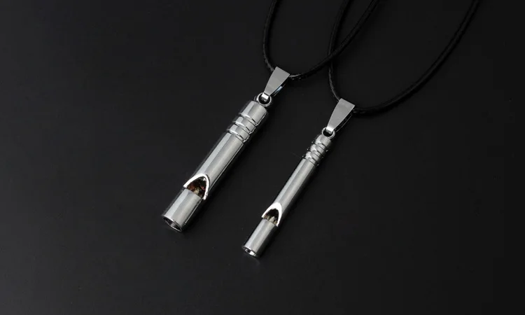 Personality Whistle Pendant Necklace Tourist outdoor Practical Alloy Necklace with Rope Chain
Personality Whistle Pendant Necklace Tourist outdoor Practical Alloy Necklace with Rope Chain